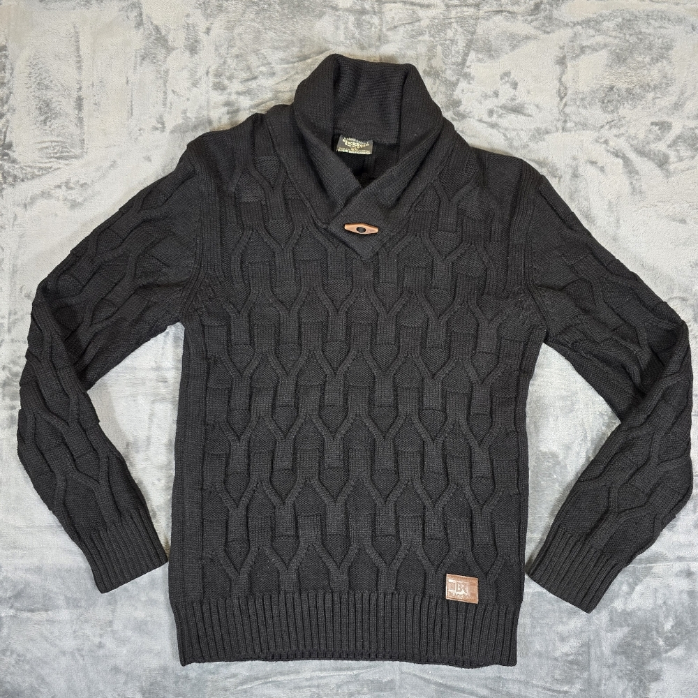 Blackrock & Denim Co Shawl Collar Acrylic Knit Sweater Size XL